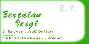 bertalan veigl business card